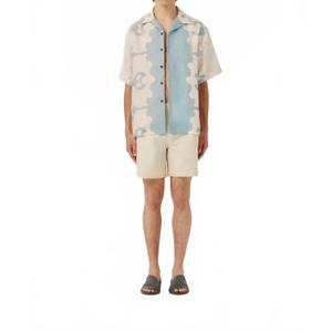 NEW COMMAS paradise floral camp collar shirt in blue